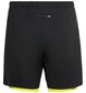 Odlo Zeroweight 5 Inch 2-in-1 Hardloopbroek Kort Zwart/ Fuo Geel Heren