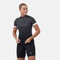 Odlo Essential Full Zip Fietsshirt Korte Mouwen Zwart/Wit Dames