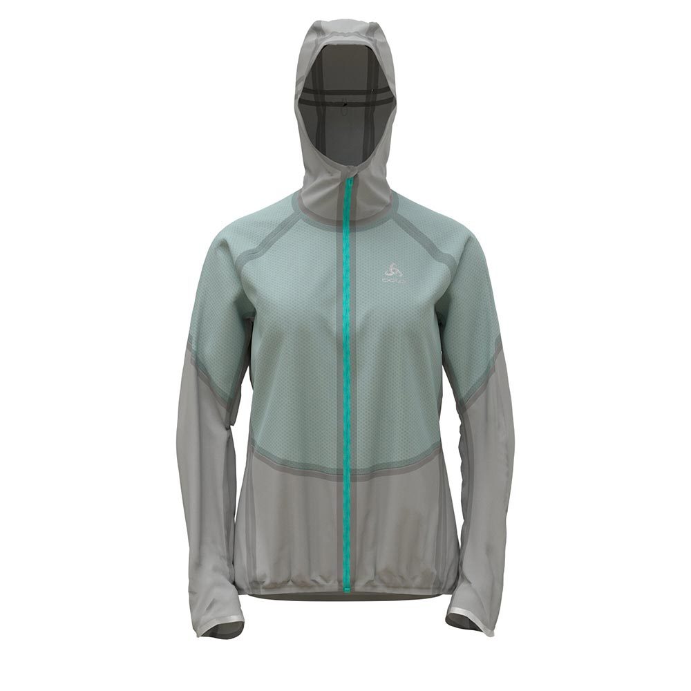 Odlo Dual Dry Waterproof Insulated Hardloopjack Zilver/Grijs Dames