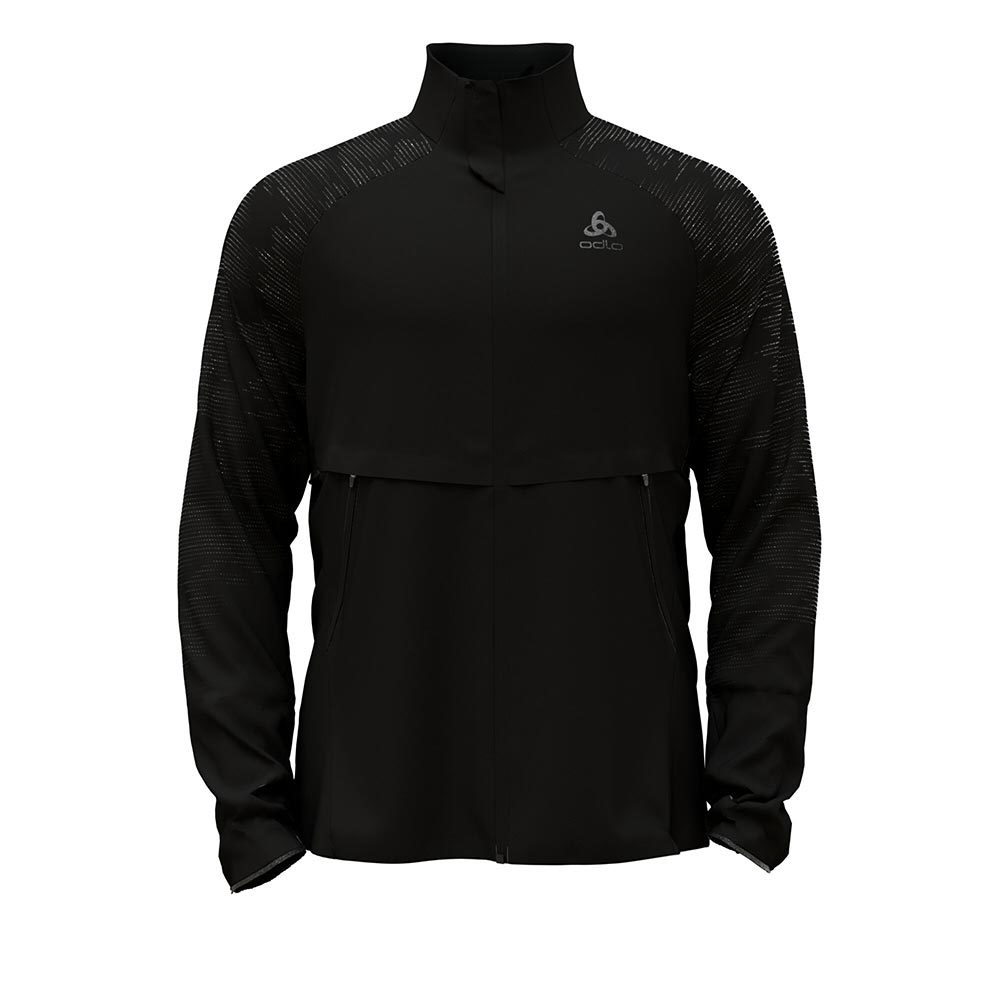 Odlo Zeroweight Pro Warm Hardloopjack Reflective Zwart Heren
