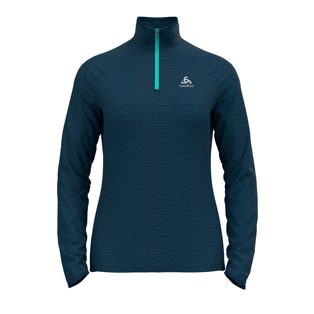 Odlo Thermal Midlayer 1/2 Zip Hardloopshirt Lange Mouwen Donkerblauw