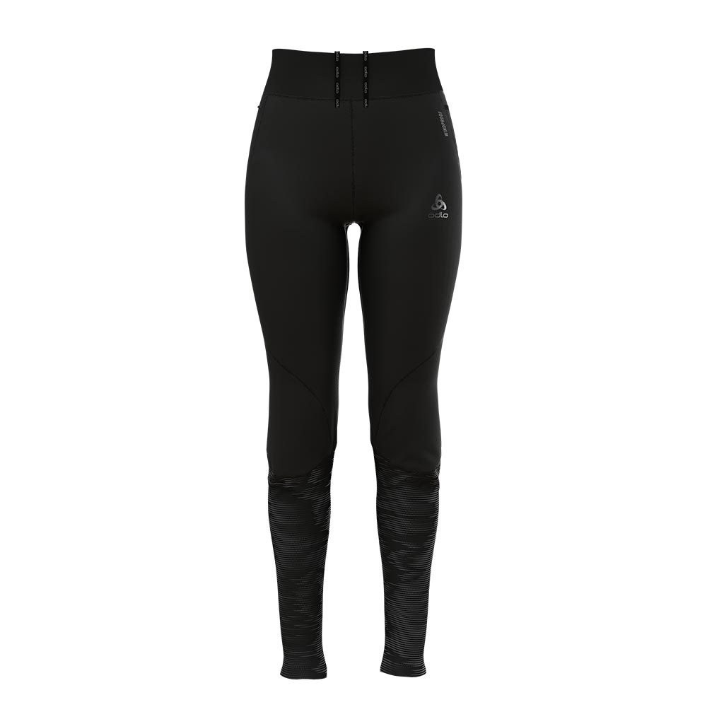 Odlo Zeroweight Warm Hardloopbroek Lang Zwart/Reflective Dames  
