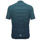 Odlo Essential Full Zip Fietsshirt Korte Mouwen Groen/Blauw Heren