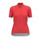 Odlo Zeroweight Chill-Tec Full Zip Fietsshirt Korte Mouwen Roze Dames