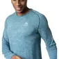 Odlo Essential Seamless Hardloopshirt Lange Mouwen Lichtblauw Melange Heren