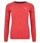 Odlo Essential Seamless Hardloopshirt Lange Mouwen Rood Dames