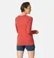 Odlo Essential Seamless Hardloopshirt Lange Mouwen Rood Dames