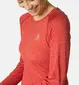 Odlo Essential Seamless Hardloopshirt Lange Mouwen Rood Dames