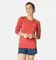 Odlo Essential Seamless Hardloopshirt Lange Mouwen Rood Dames