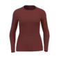 Odlo Active Warm Eco Crew Neck Thermoshirt Lange Mouwen Donkerrood Dames