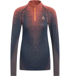 Odlo Blackcomb Eco Turtle Thermoshirt Lange Mouwen Blauw/Oranje Dames