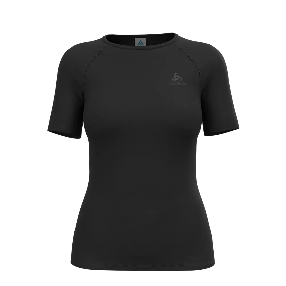 Odlo Merino PW 140 BL Top Crew Ondershirt Korte Mouwen Zwart Dames