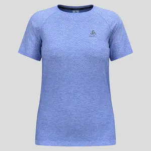 Odlo Essential Seamless Hardloopshirt Korte Mouwen Blauw Melange Dames