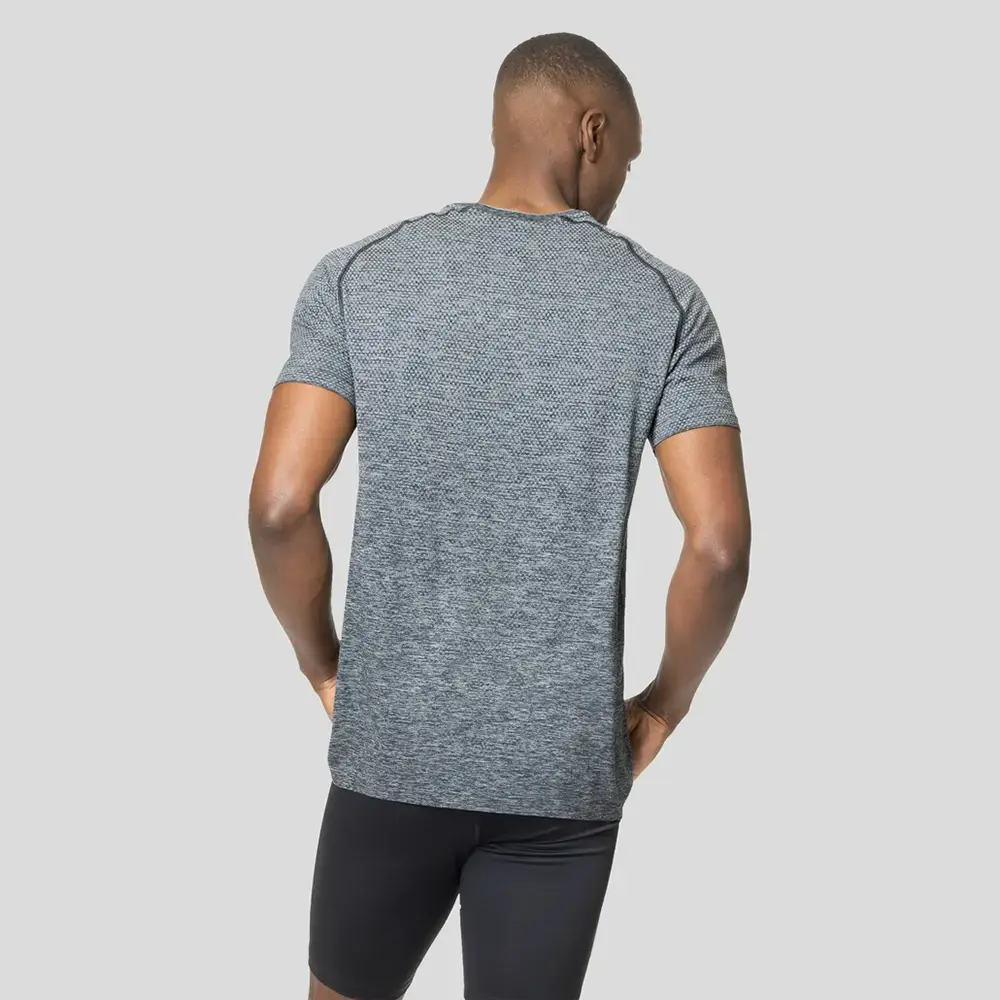Odlo Essential Seamless Hardloopshirt Korte Mouwen Grijs Heren