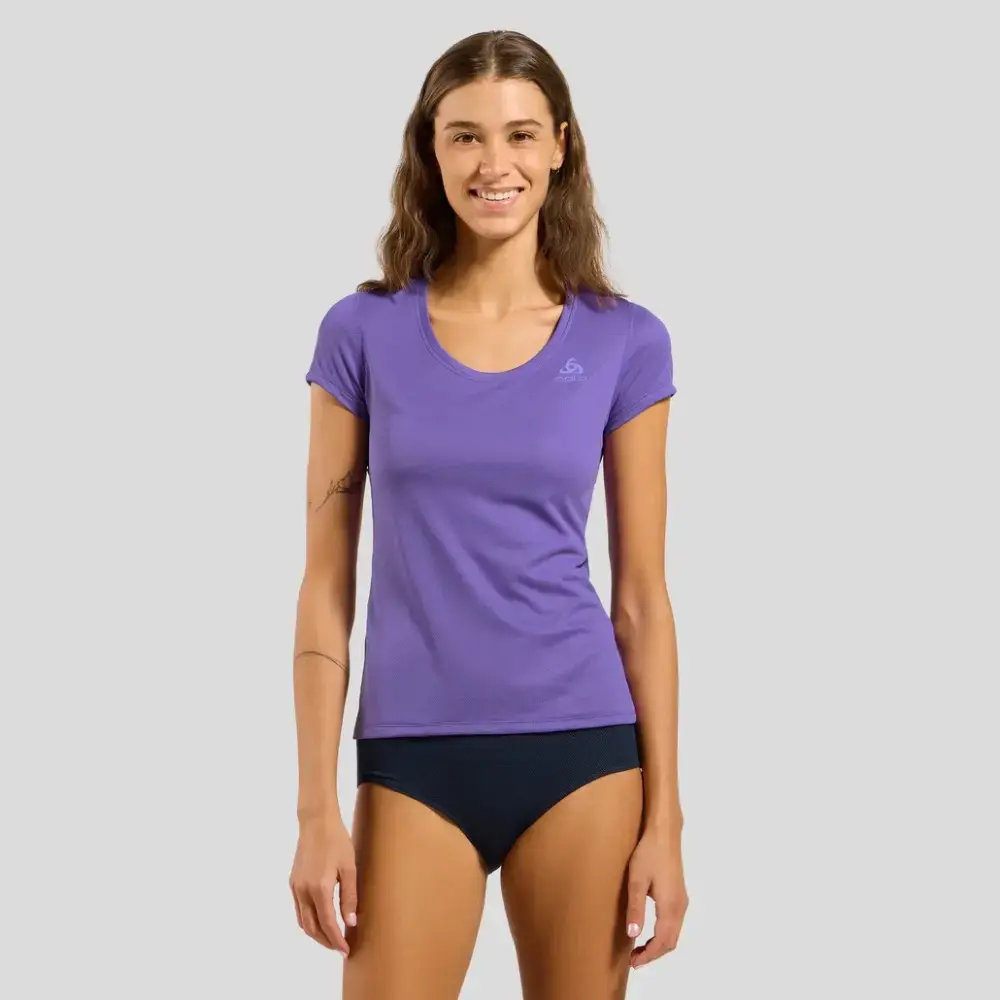 ODLO Active F-Dry Light Eco Ondershirt Korte Mouwen Paars Dames