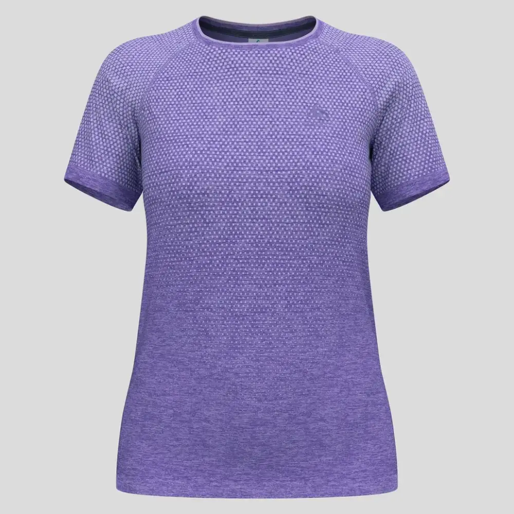 Odlo Essential Seamless Hardloopshirt Korte Mouwen Paars/Zwart Dames