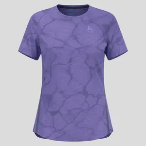 Odlo Zeroweight Chill-Tec Crew Hardloopshirt Korte Mouwen Paars Dames