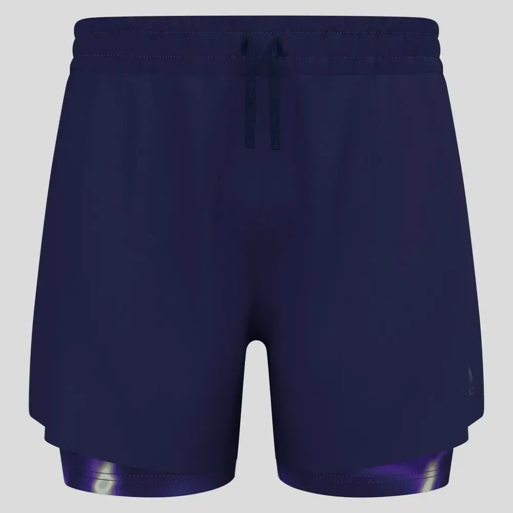Odlo Zeroweight 2-in-1 Hardloopbroek Kort 5 Inch Paars Heren
