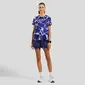 Odlo Zeroweight Chill-Tec Print CN Hardloopshirt Korte Mouwen Paars Dames