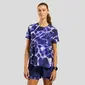 Odlo Zeroweight Chill-Tec Print CN Hardloopshirt Korte Mouwen Paars Dames