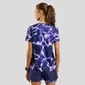 Odlo Zeroweight Chill-Tec Print CN Hardloopshirt Korte Mouwen Paars Dames