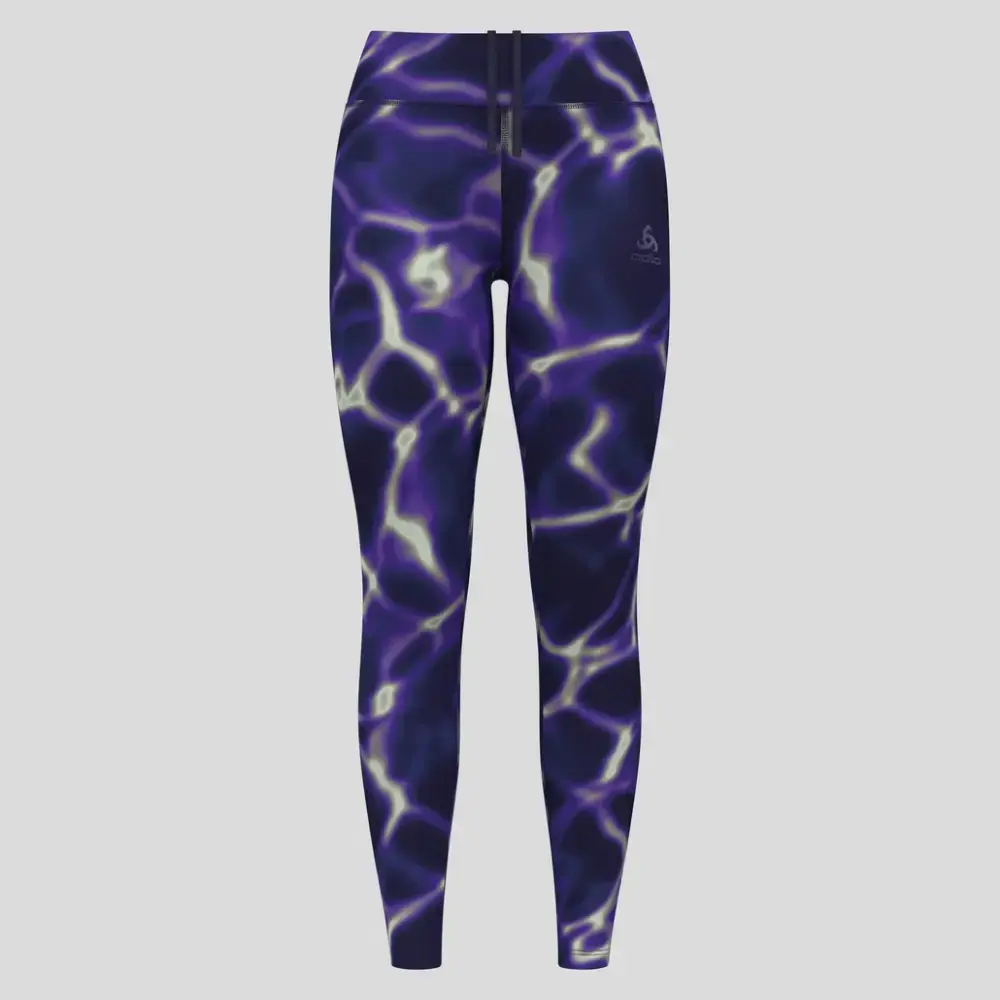 Odlo Zeroweight Print Hardloopbroek Lang Paars Dames