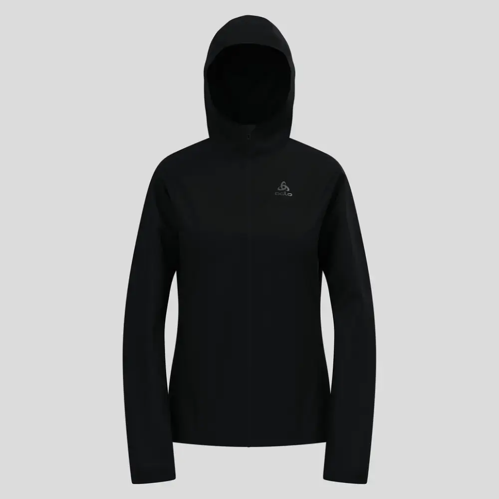 Odlo X-ALP Waterproof Hardloopjack Zwart/Zwart Dames