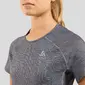 Odlo X-ALP PW 115 Crew Neck Hardloopshirt Korte Mouwen Grijs Dames