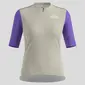 Odlo Essential Heritage Print Fietsshirt Korte Mouwen Grijs/Paars Dames