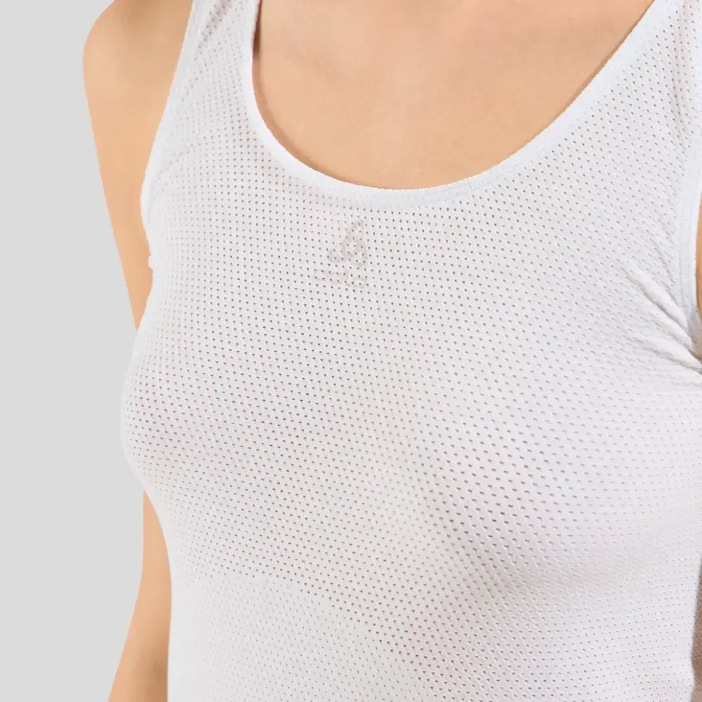 Odlo Zeroweight Performance Knit Dry Ondershirt Zonder Mouwen Wit Dames