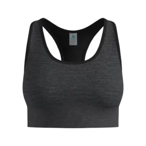 Odlo Seamless Medium Padded Sport BH Zwart Melange Dames
