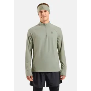 Odlo Ceramiwarm Midlayer Hardloopshirt Lange Mouwen Groen Heren