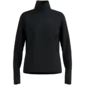 Odlo Thermal Midlayer 1/2 Zip Hardloopshirt Lange Mouwen Zwart Dames
