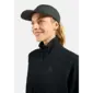 Odlo Thermal Midlayer 1/2 Zip Hardloopshirt Lange Mouwen Zwart Dames