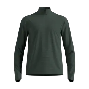 Odlo Thermal Midlayer 1/2 Zip Hardloopshirt Lange Mouwen Groen Heren