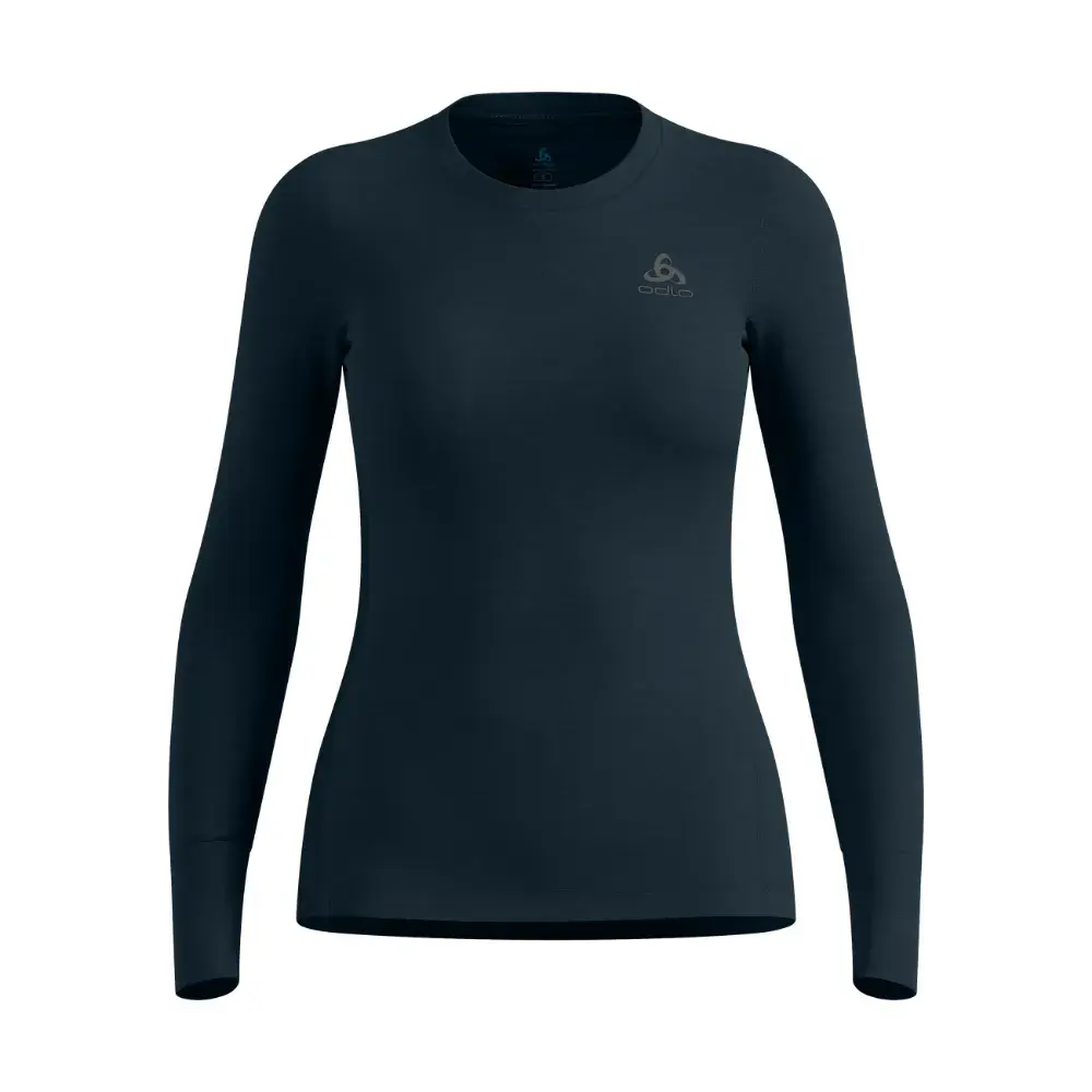 ODLO Merino 200 BL Crew Thermoshirt Lange Mouwen Grijs Melange Dames