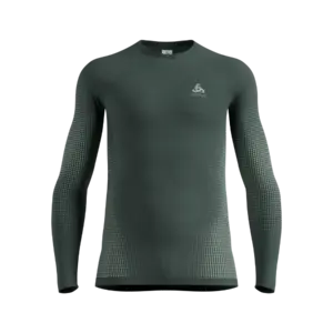 Odlo Performance Warm Eco Crew Thermoshirt Lange Mouwen Groen Heren