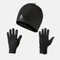 Odlo Polyknit Muts met Intensity Light Hardloop Handschoenen Zwart/Zwart