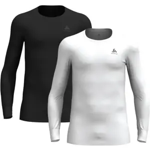 Odlo Active Warm BL Crew Thermoshirt Lange Mouwen Zwart/Wit Heren 2-Pack