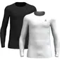 Odlo Active Warm BL Crew Thermoshirt Lange Mouwen Zwart/Wit Heren 2-Pack