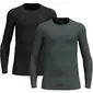 Odlo Active Warm BL Crew Thermoshirt Lange Mouwen Zwart/Groen Heren 2-Pack