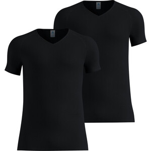 Odlo Active Light Hardloopshirt Korte Mouwen Zwart Heren 2 Pack