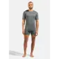 Odlo Merino 160 BL Top Crew Ondershirt Korte Mouwen Grijs Melange Heren