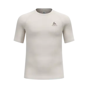 Odlo Merino PW 140 BL Top Crew Ondershirt Korte Mouwen Beige Melange Heren