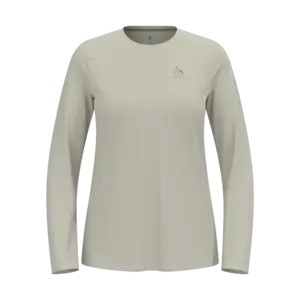 Odlo Zeroweight Chill-Tec CN Hardloopshirt Lange Mouwen Beige Dames