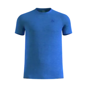 Odlo Essential Seamless Hardloopshirt Korte Mouwen Blauw Melange Heren