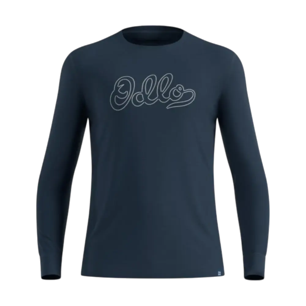 ODLO Merino 200 BL Crew 80 Jears Thermoshirt Lange Mouwen Donkergrijs Heren