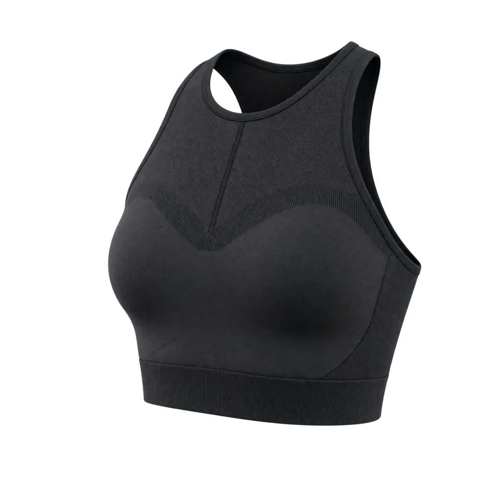 ODLO Seamless Performance Wool Medium Sport BH Zwart