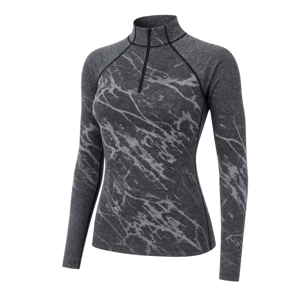 ODLO Performance Warm BL Turtle Neck Thermoshirt Lange Mouwen Grijs Dames