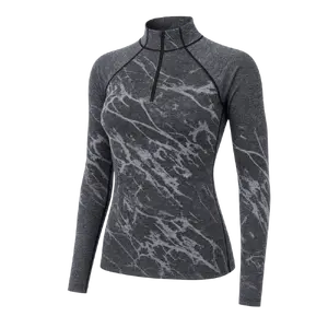 ODLO Performance Warm BL Turtle Neck Thermoshirt Lange Mouwen Grijs Dames
